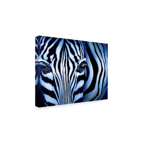 Cherie Roe Dirksen 'Blue Zebra' Canvas Art,24x32